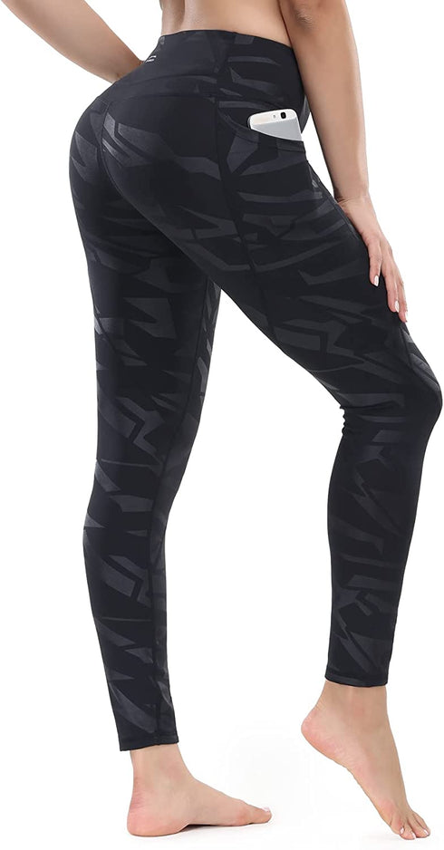 High Waisted Tummy Control Leggings-Yoga-Pants with Pockets Leggings for Women Workout Squat Proof Tights